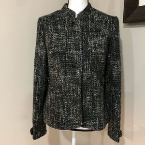 *ADRIENNE VITTADINI* Gray Tweed Wool Blend Jacket